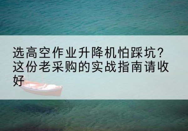 东阳高空作业升降机厂家推荐-选高空作业升降机怕踩坑？这份老采购的实战指南请收好